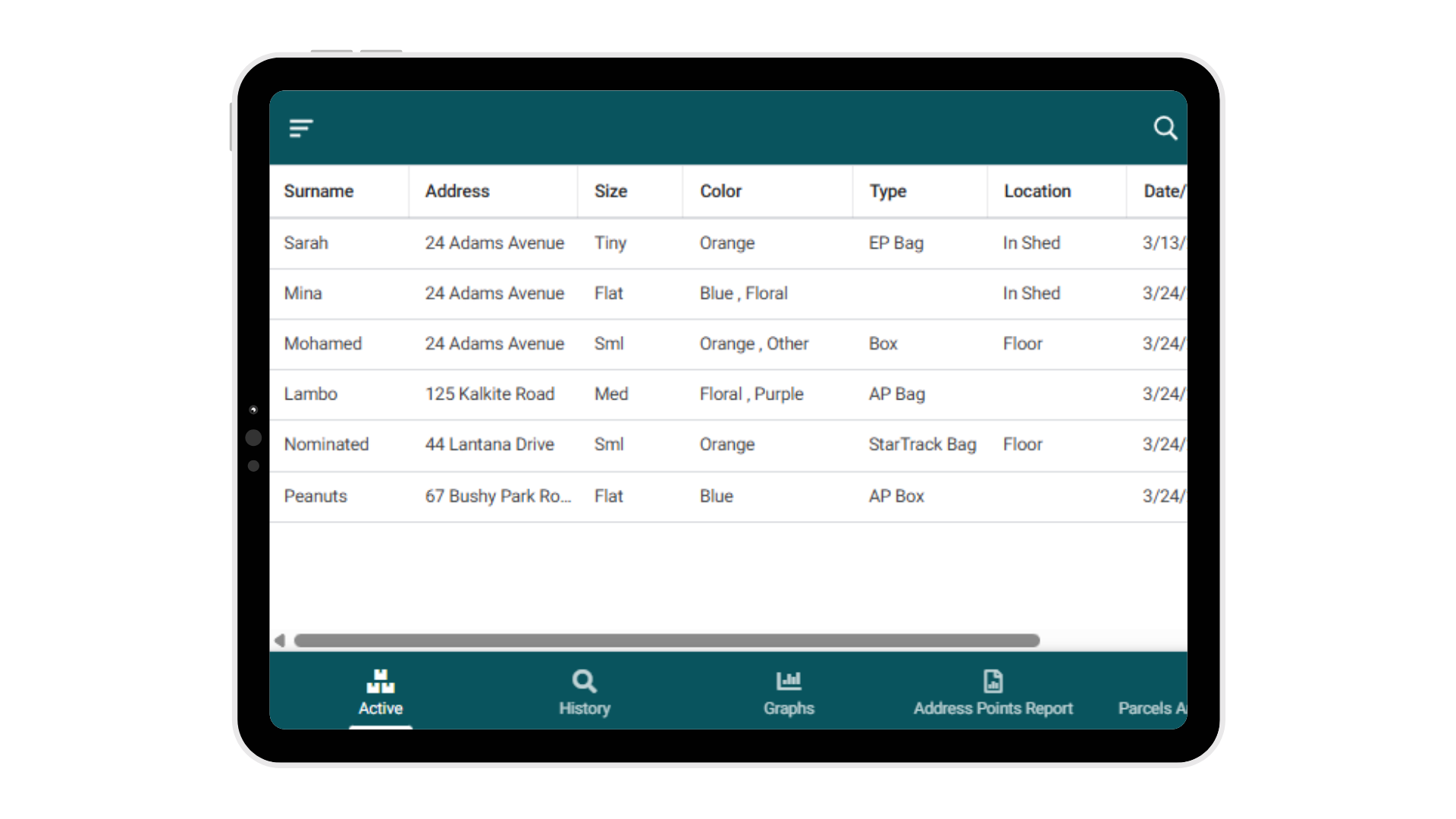 AppSheet Parcel Data